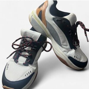 Zara White and Navy Athletic Shoes